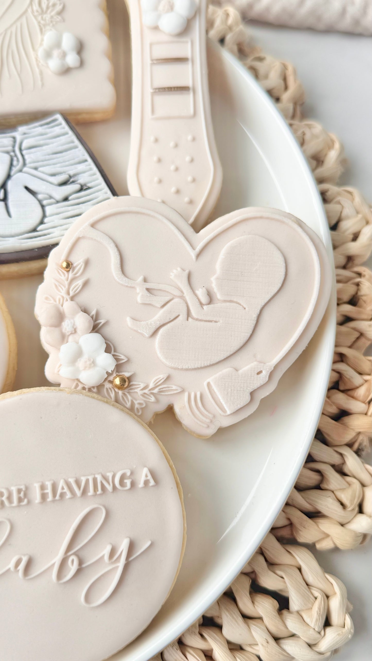 pregnancy flowered ultrasound + cookie cutter