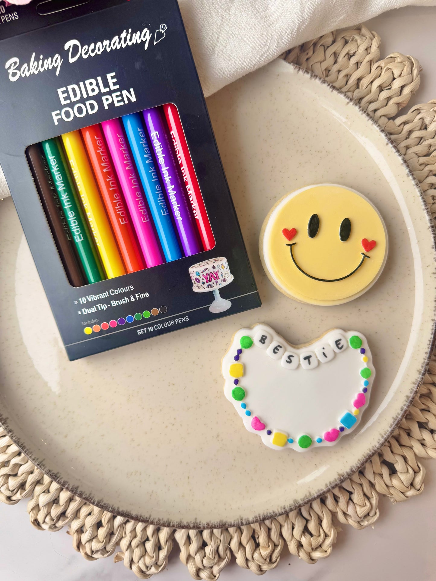 Feutres comestibles / Edible markers - 10 couleurs / 10 colours