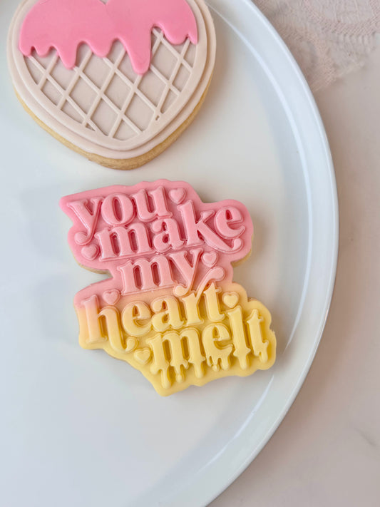 You make my heart melt  + emporte-pièce - Stamp Saint-Valentin