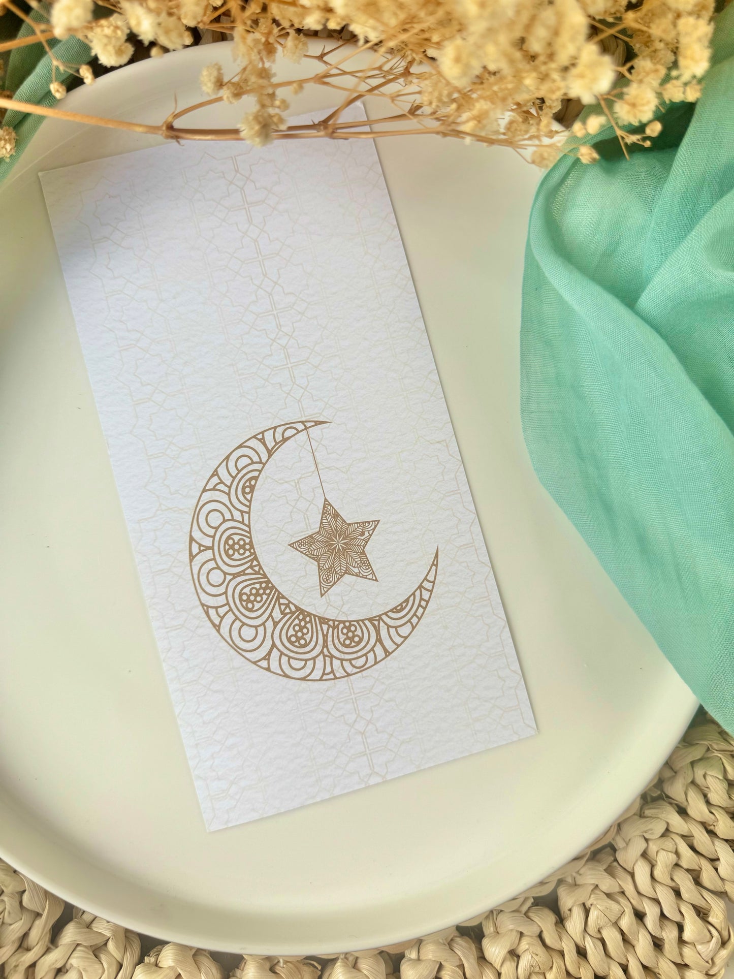 Tas topper - Eid Mubarak Gouden maan - 25st