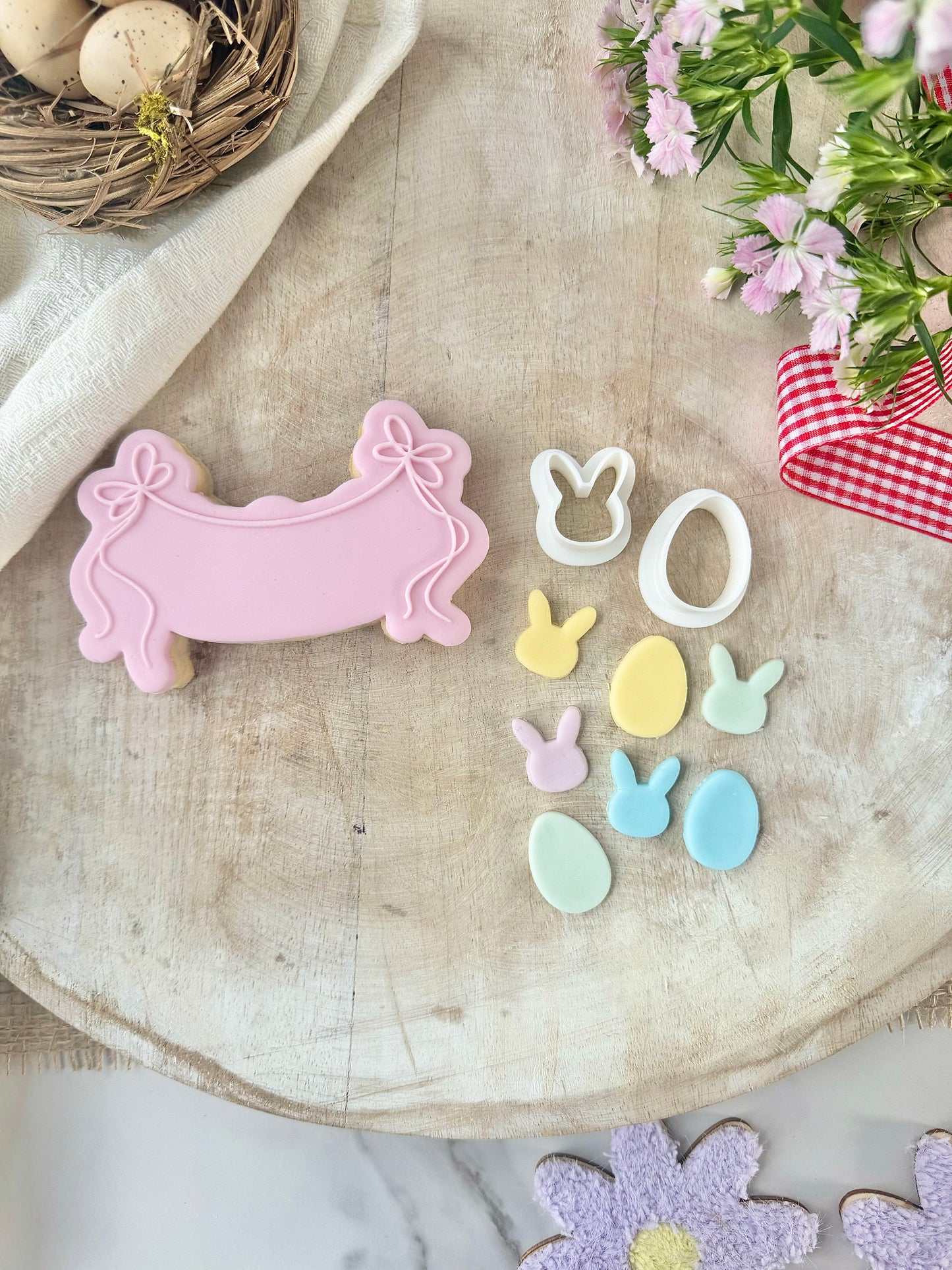 Banner and knots + Cookie cutter - Stamp for sugar paste