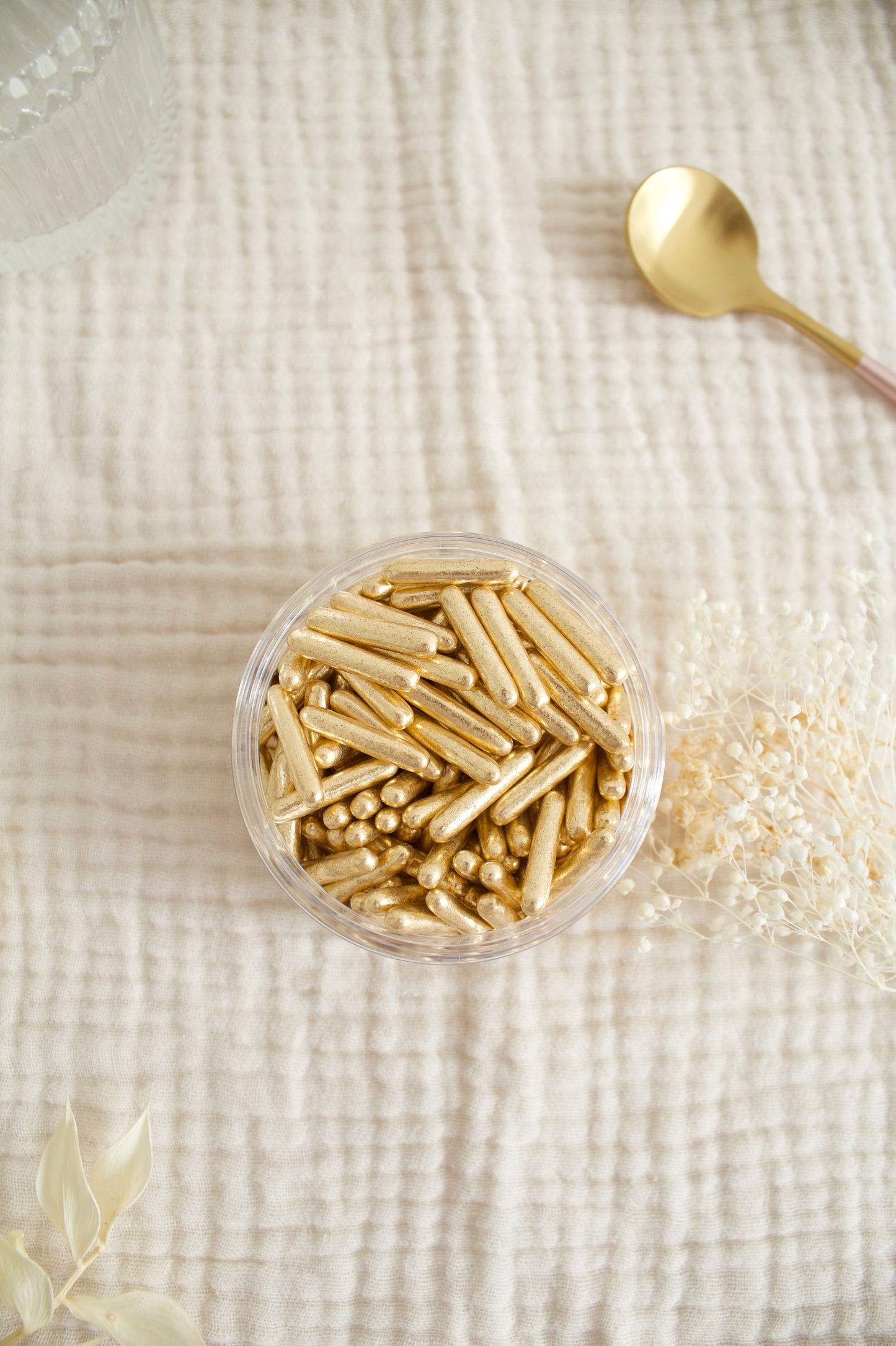 Gold sprinkles rods - 100g