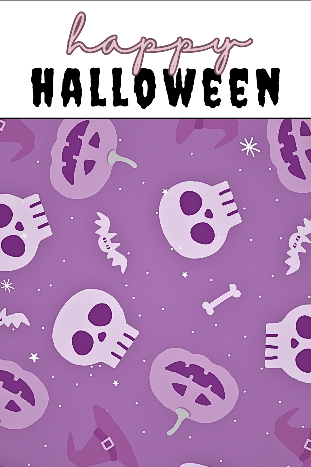 Bag topper reversible Purple Halloween - 2 designs (25 pièces)