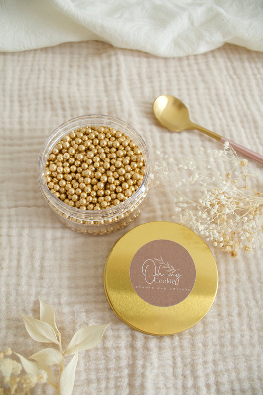 Gold sprinkles 4mm - 100g