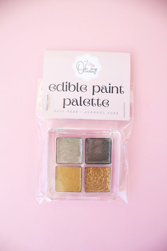 Edible paint palette - Gold & Silver - Water activated