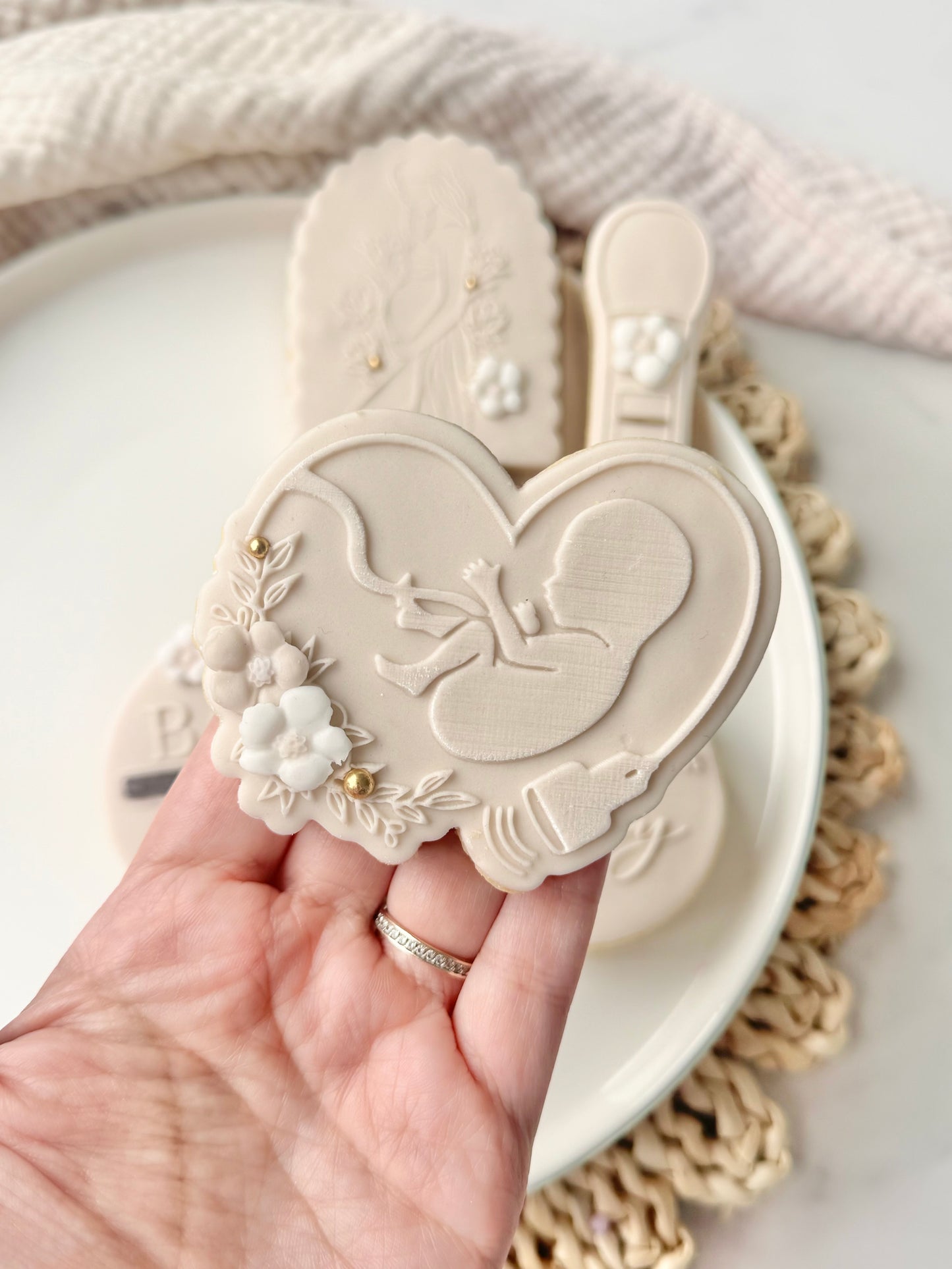 pregnancy flowered ultrasound + cookie cutter