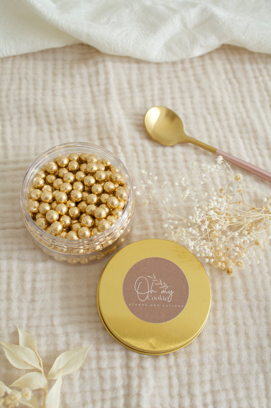 Gold sprinkles 6mm - 100g