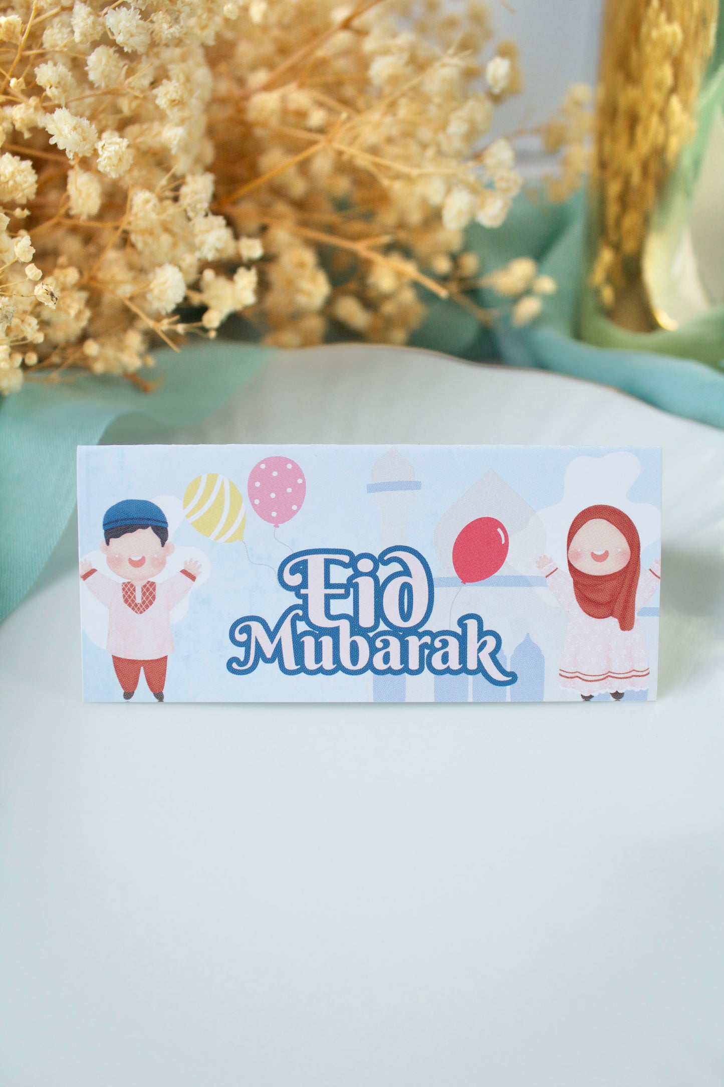 Kartonnen zakje de bonbons - Eid Mubarak kids - 25st