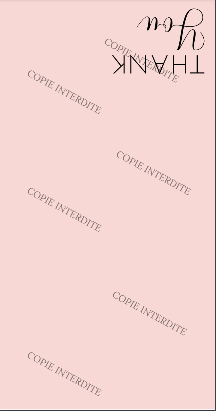 Thank you Soft pink - fichier digital à imprimer