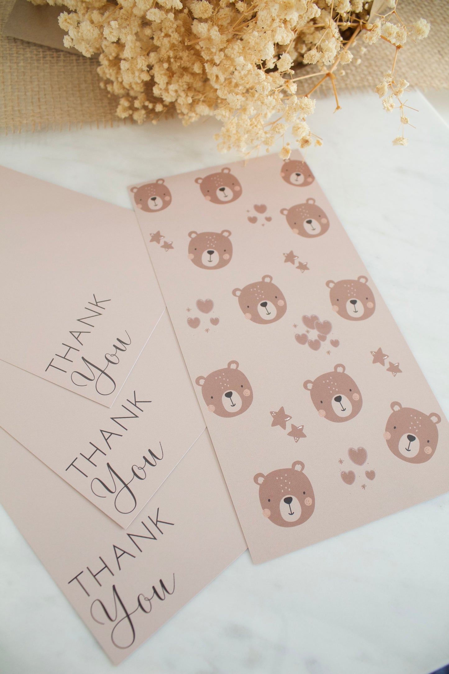 Bag topper - Thank you Teddy bear - 25pcs