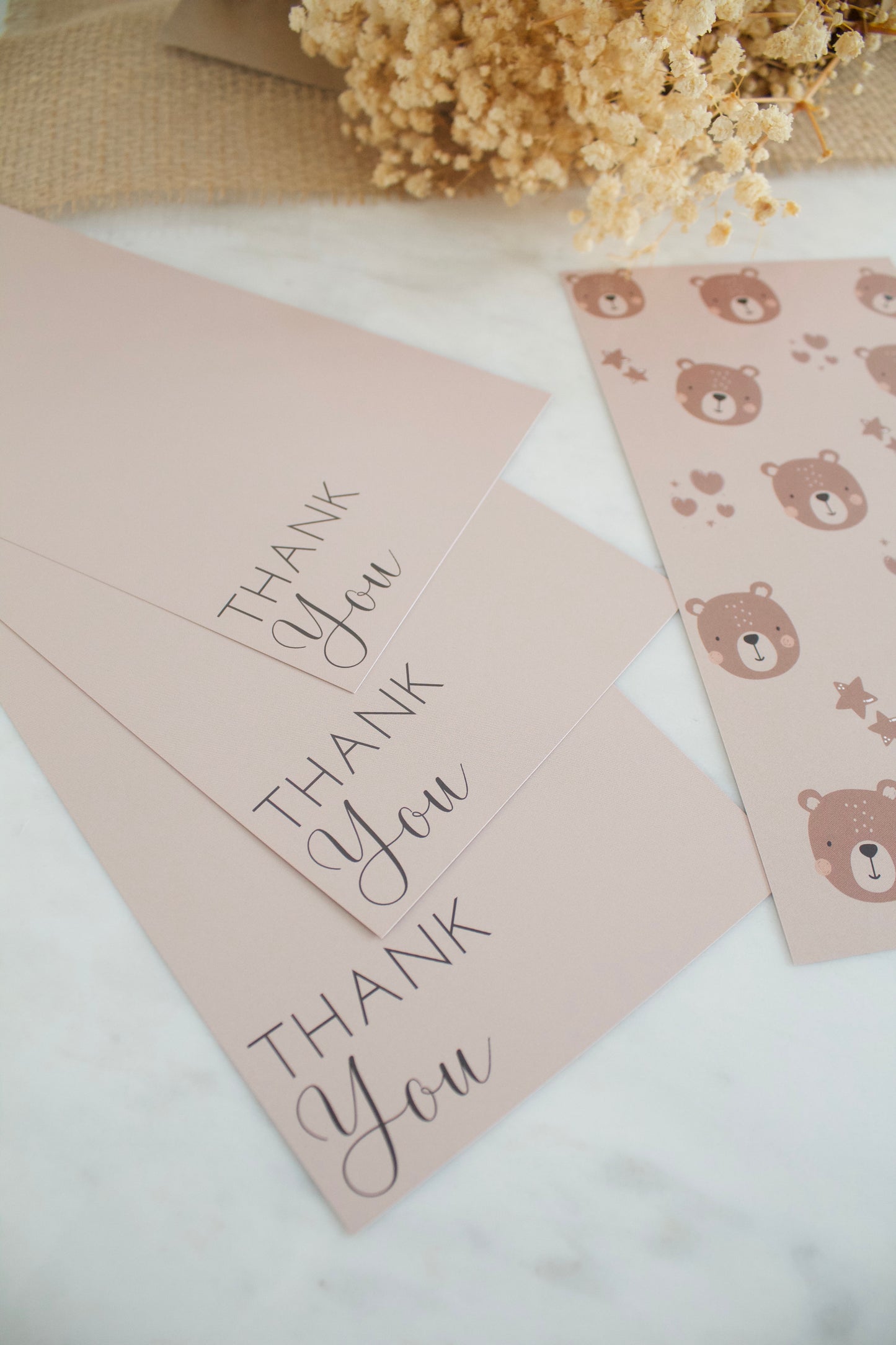 Bag topper - Thank you Teddy bear - 25pcs