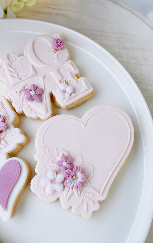 Coeur fleuri + cookie cutter