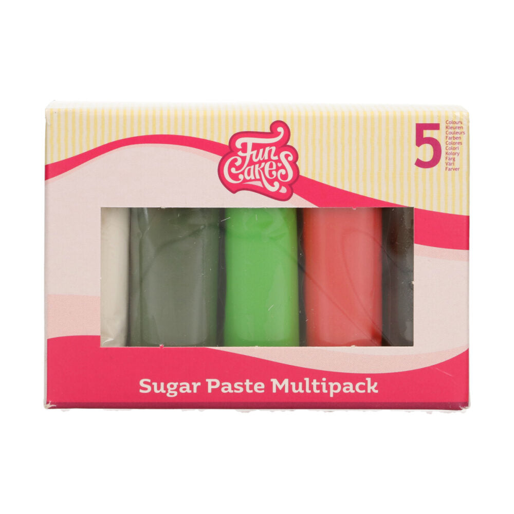 Multipack Noël 5x100g - Pâte à sucre Fun Cake